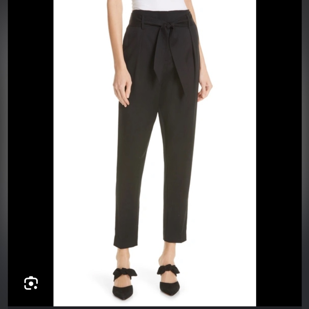 HORACE TIE-BELT TROUSERS IN TRUE BLACK equipment size 4